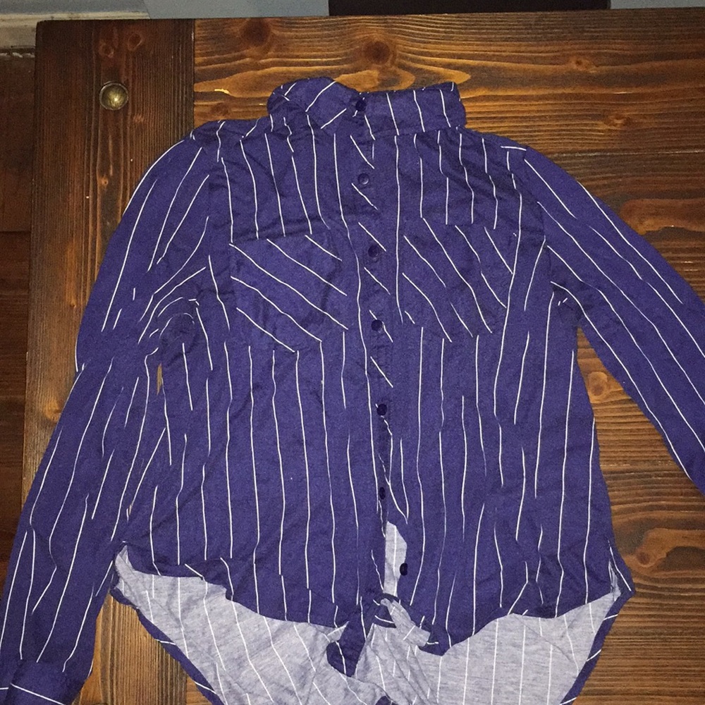 Blue and White pinstripe shirt